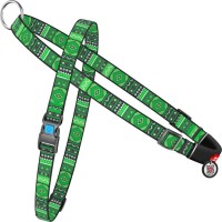 Шлея для собак WAUDOG Nylon з QR-паспортом "Етно зелений" L (5447)
