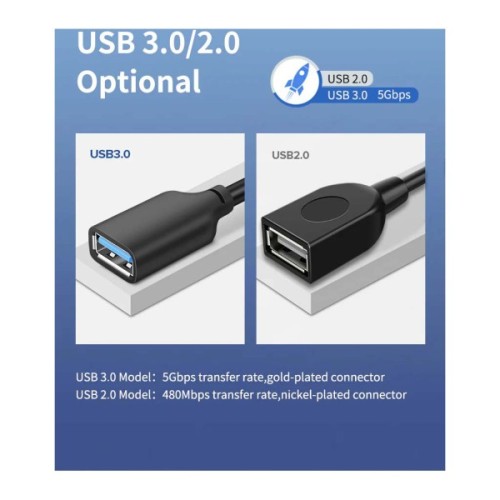 Дата кабель USB 2.0 AM/AF 0.5m Cabletime (CA915156)