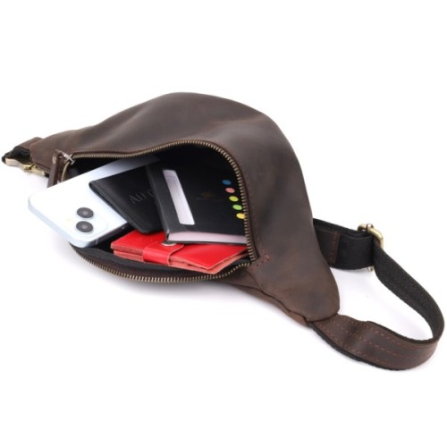 Сумка Shvigel З натуральної шкіри Коричнева (23139)