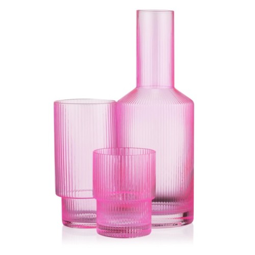 Набір склянок Ardesto 380мл, 2шт, скло, рожевий (AR2638SPN)