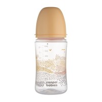 Пляшечка для годування Canpol babies Easystart MOUNTAINS антиколікова з широким отвором 240 мл бежева (35/243_bei)