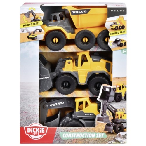 Спецтехніка Dickie Toys Вольво. Автоконструктор, 3 машини (3722015)