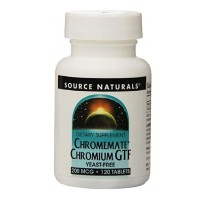 Мінерали Source Naturals Хром GTF 200 мкг, ChromeMate, 120 таблеток (SN0340)