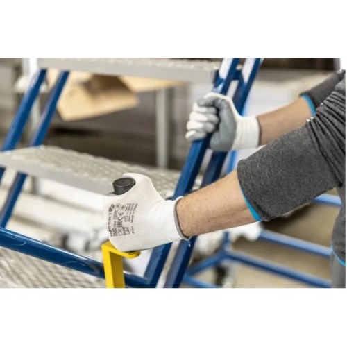 Захисні рукавиці Hoegert GLAN HT5K754-10 з нітриловим покриттям світло-сірі, 10 (HT5K754-10)