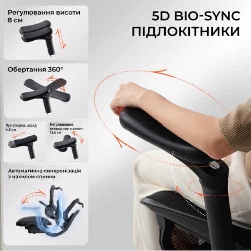Офісне крісло Sihoo C300 LITE V2, White, з підставкою для ног (C300-LITE-V2-B102-JT)