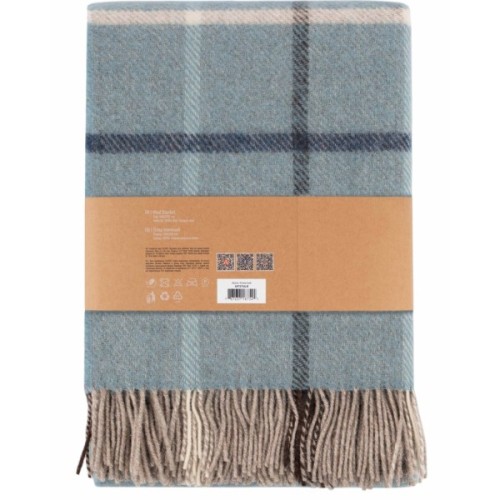 Плед Ardesto Leonardo Alpina 100% вовна, блакитний 140x200 см (ART0704LM)