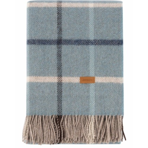 Плед Ardesto Leonardo Alpina 100% вовна, блакитний 140x200 см (ART0704LM)