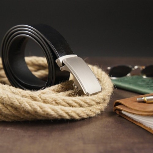 Ремінь Vintage Чоловічий з автоматичною пряжкою Чорний (20275)