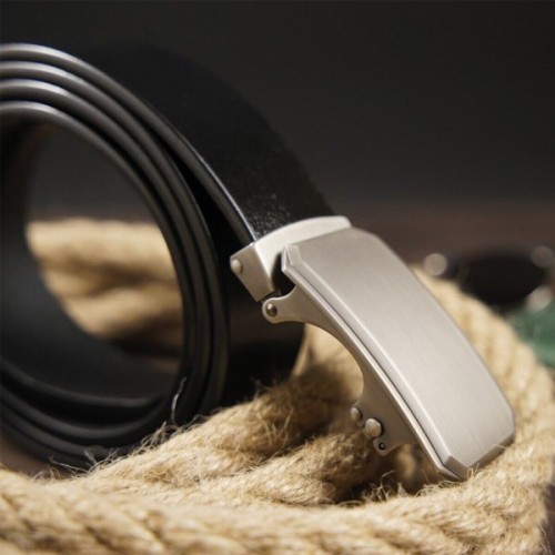 Ремінь Vintage Чоловічий з автоматичною пряжкою Чорний (20275)