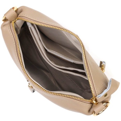 Сумка Vintage Жіноча через плече з натуральної шкіри Бежева (22084)