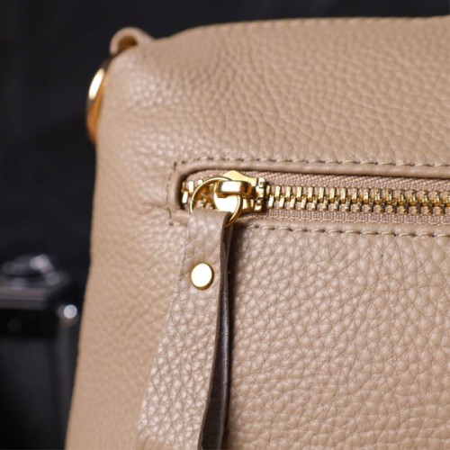 Сумка Vintage Жіноча через плече з натуральної шкіри Бежева (22084)