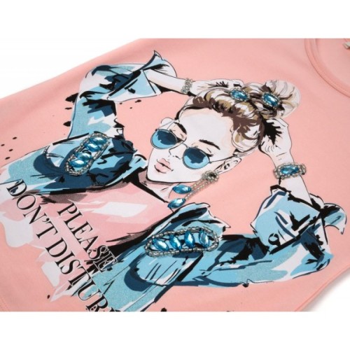 Футболка дитяча Breeze з дівчинкою (14124-128G-peach)