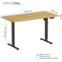 Комп'ютерний стіл OfficePro ODE1470LW 1400 х 700 мм Light Wood/Black (ODE1470LW)