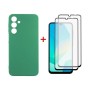 Чохол до мобільного телефона Dengos Samsung Galaxy A16 Soft + glass 2pcs (Mint) (DG-CTG2P-11)