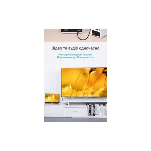 Перехідник DisplayPort M to HDMI F 4K30Hz black Vention (HBMB0)