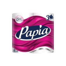 Туалетний папір Papia 3 шари 8 рулонів (8690536010028) Туалетний папір Papia 3 шари 8 рулонів (8690536010028)