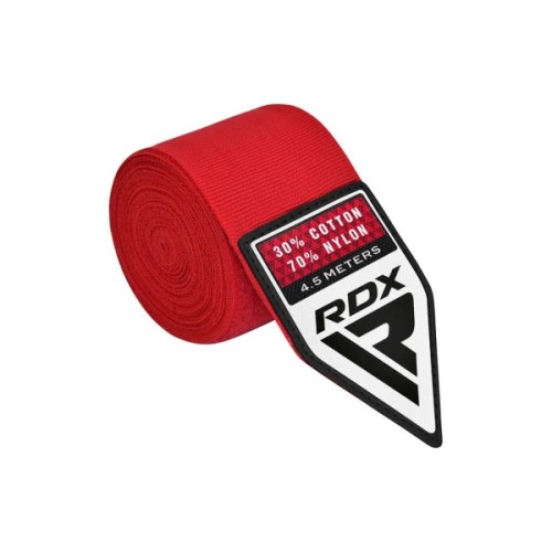 Бинт для спорту RDX WX Professional Boxing Hand Wraps Red 4.5м (HWX-RR+)