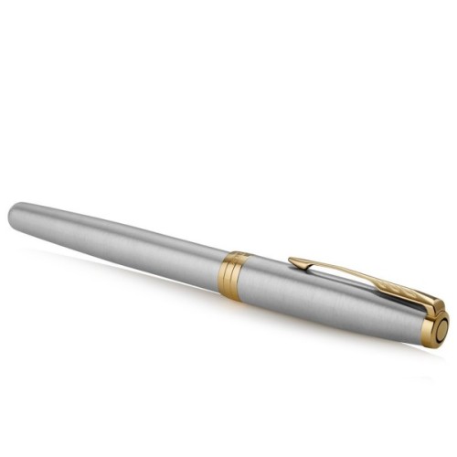 Ручка пір'яна Parker SONNET 17 Stainless Steel GT  FP F + блокнот Parker + подар.упаковка GIFT24 (84 111b24)