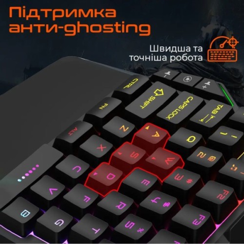 Клавіатура Meetion KB015 USB Black/Orange (MT-KB015-A)