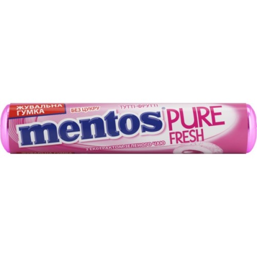 Жувальна гумка Mentos Pure Fresh со вкусом Тутти-Фрутти 15.57 г (8935001725404)