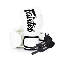 Боксерські рукавички Fairtex BGV14 White 14 унцій (бинти в комплекті) (BGV14_14oz_White)