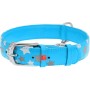 Нашийник для тварин WAUDOG Glamour з QR паспортом "Зірочка" XS Ш 12 мм Д 21-29 см блакитний (35842)