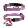 Нашийник для тварин WAUDOG Re-cotton з QR паспортом, пластиковий фастекс XS фіолетовий (16429)