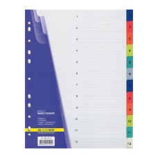 Роздільник сторінок Buromax numeric, 12 dividers (BM.3212)