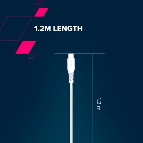 Дата кабель USB-C to USB-C 1.2m CC100SC 100W White Canyon (CNS-CC100SC12W)
