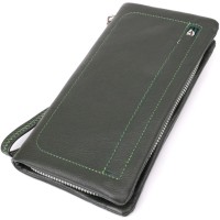 Гаманець ST Leather З відділенням під телефон Зелений (23103)