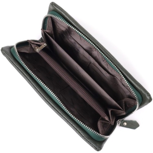 Гаманець ST Leather З відділенням під телефон Зелений (23103)