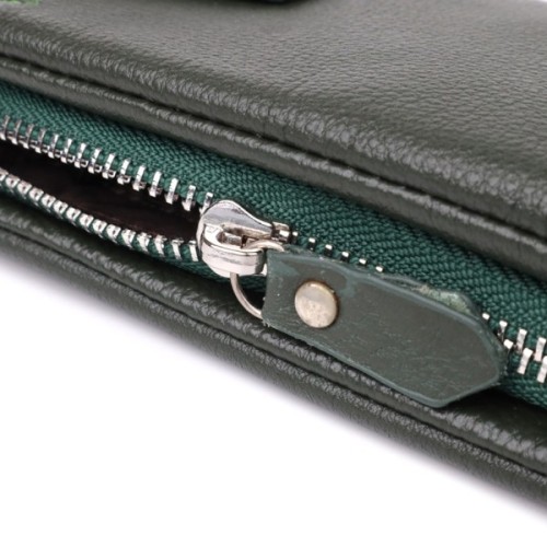 Гаманець ST Leather З відділенням під телефон Зелений (23103)