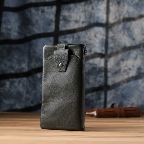 Гаманець ST Leather З відділенням під телефон Зелений (23103)