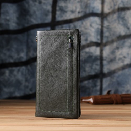 Гаманець ST Leather З відділенням під телефон Зелений (23103)