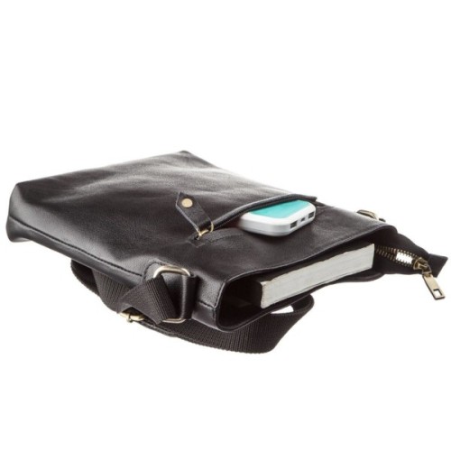 Сумка Shvigel Чоловіча шкіряна Чорна (19119)