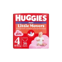 Підгузки Huggies Little Movers/Pants 4 (9-14 кг) Jumbo для дівчаток 36 шт (5029053564258)