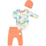 Набір дитячого одягу Miniworld з котиками (16317-68B-orange)
