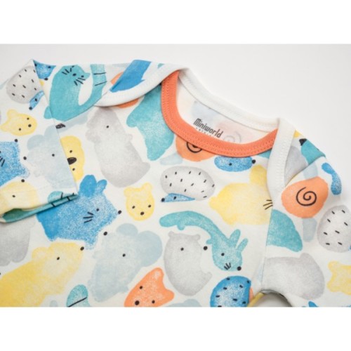 Набір дитячого одягу Miniworld з котиками (16317-68B-orange)