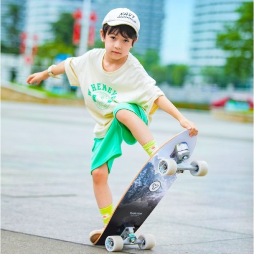 Скейтборд дитячий Yvolution Fishtail Cruiser 76 см, синій (YS48B2)