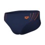 Плавки Arena Double Graphic Swim Briefs 010951-705 темно-синій, помаранчевий 90 (3468337766322)