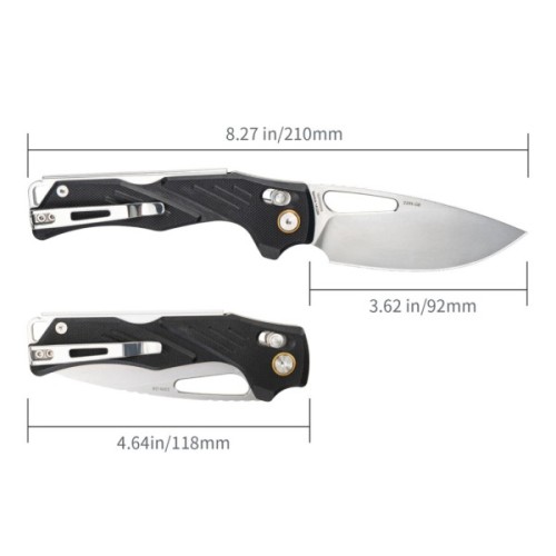 Ніж SRM Mirage, Black G10, Stonewash (239X-GB)