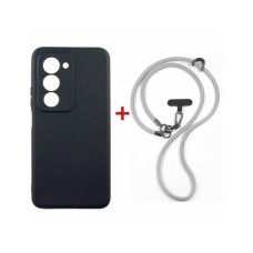 Чохол до мобільного телефона Dengos Case + Cross-body Strap Xiaomi Redmi 15 Black+Grey (DG-KM-CCRB-43)