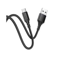 Дата кабель USB 2.0 AM to Micro 5P 1.0m 2.4A BX54 black BOROFONE (6931474745811)