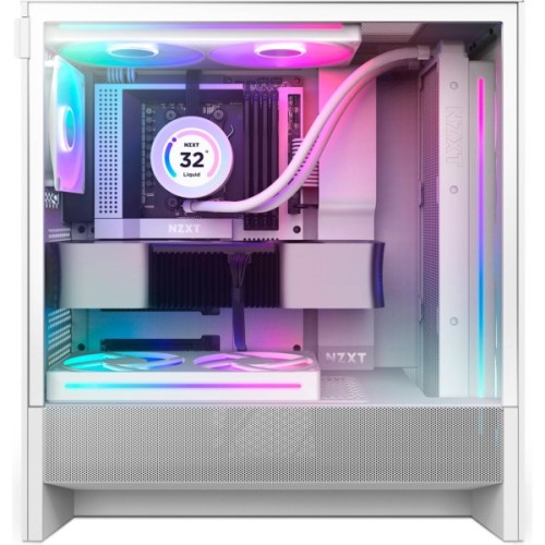 Корпус для ПК NZXT H5 Flow RGB Compact All White (CC-H52FW-R1)