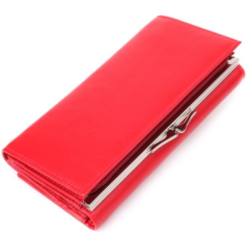 Гаманець ST Leather З натуральної шкіри Червоний (23114)