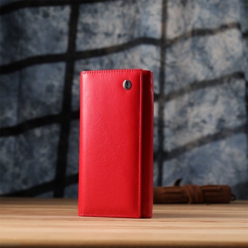 Гаманець ST Leather З натуральної шкіри Червоний (23114)