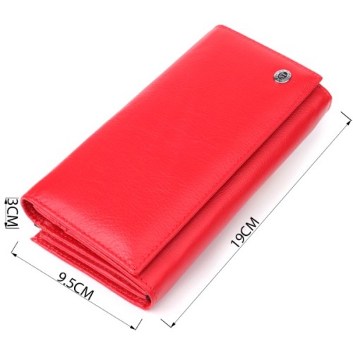 Гаманець ST Leather З натуральної шкіри Червоний (23114)