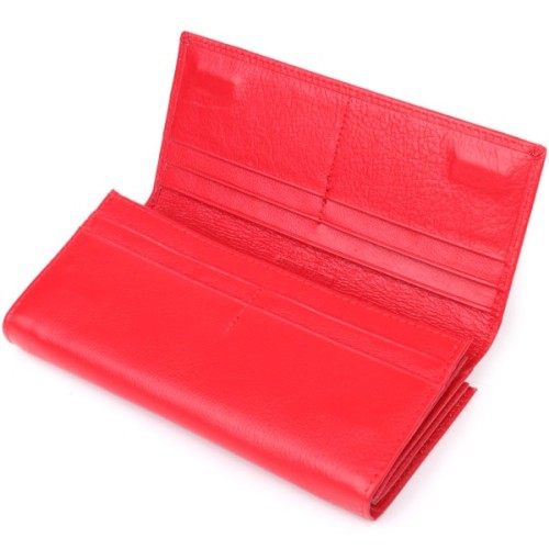 Гаманець ST Leather З натуральної шкіри Червоний (23114)