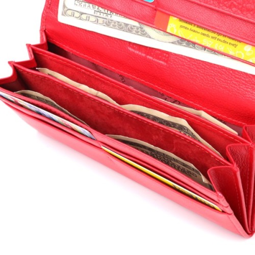 Гаманець ST Leather З натуральної шкіри Червоний (23114)