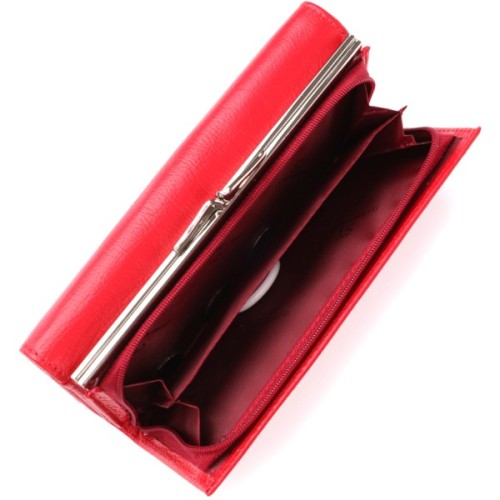 Гаманець ST Leather З натуральної шкіри Червоний (23114)